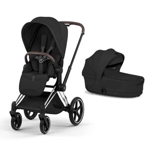 Cybex Priam Style stroller set Sepia Black, Frame Chrome Brown - Cybex