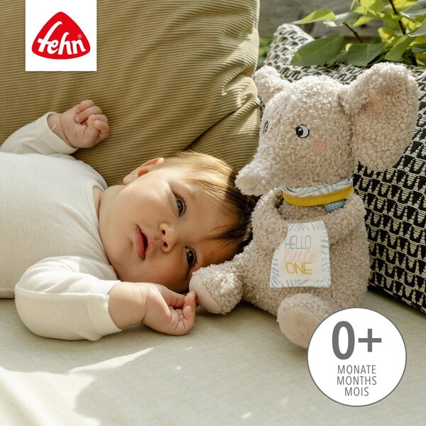 Fehn soft toy Elephant „Hello little One" Beige - Fehn