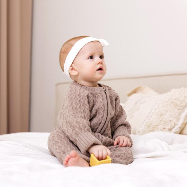 Tinynord Merino wool overall Merci 56/62 Beige - Tinynord
