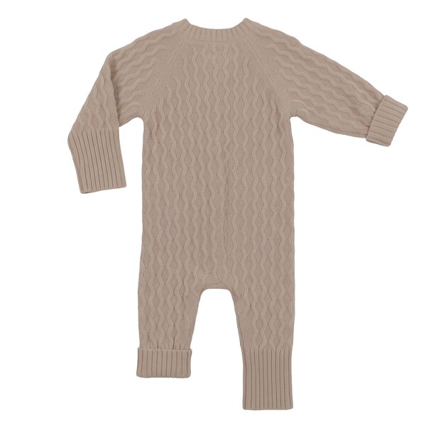 Tinynord Merino wool overall Merci 56/62 Beige - Tinynord