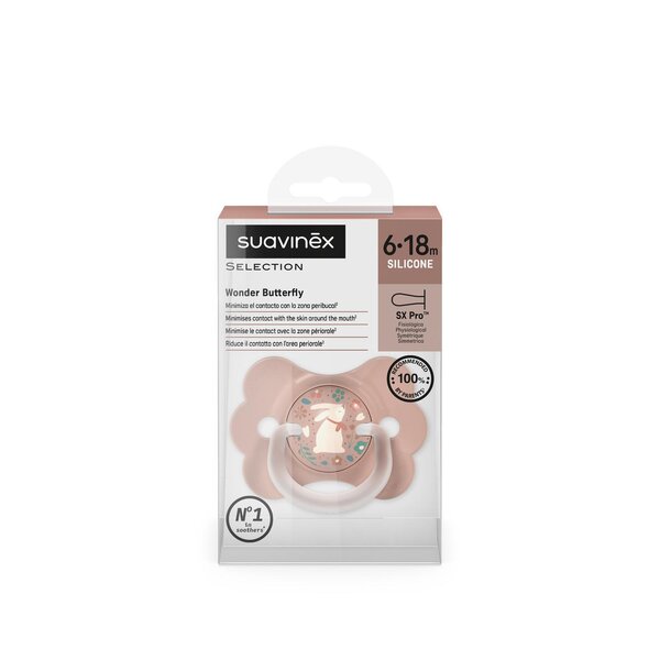 Suavinex soother 6-18m Bunny Pink - Suavinex