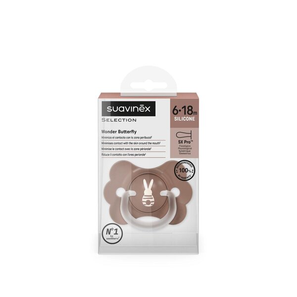 Suavinex soother 6-18m, Bunny Beige - Suavinex