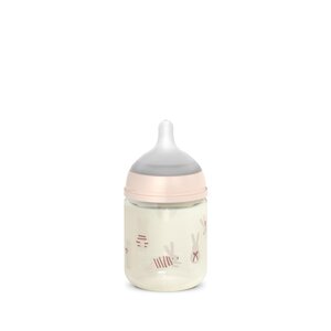 Suavinex glass bottle 120ml, Bunny Pink - Suavinex