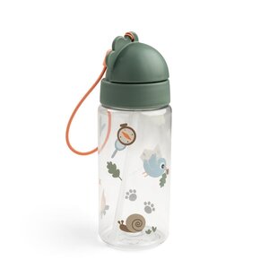 Done by Deer бутылочка с соломинкой Tiny trails 350ml, Green - Done by Deer