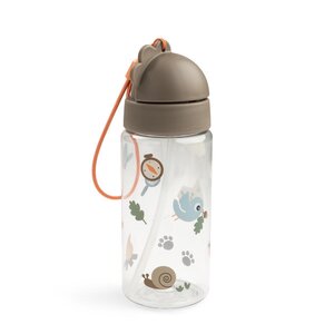 Done by Deer бутылочка с соломинкой Tiny trails 350ml, Sand - Done by Deer