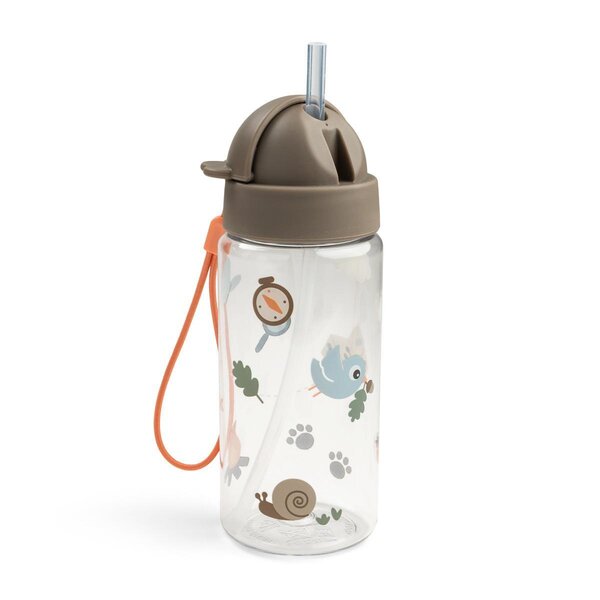 Done by Deer бутылочка с соломинкой Tiny trails 350ml, Sand - Done by Deer
