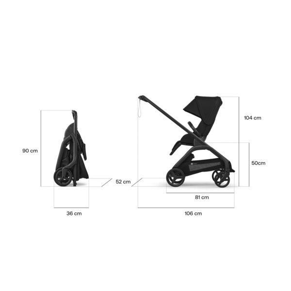 Bugaboo Dragonfly 2in1 stroller set Black/Desert Taupe - Bugaboo