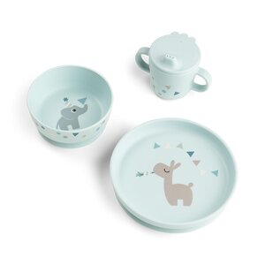 Done by Deer Foodie dinner set with suction, Celebration Blue - Done by Deer