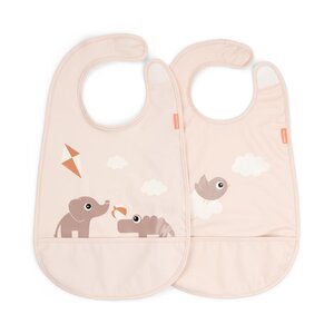 Done by Deer Bib w/velcro 2-pack, Playground Powder - Done by Deer