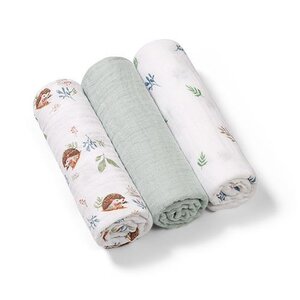 BabyOno īpaši mīksti, muslīna autiņi 3 gab. Hedgehog - BabyOno