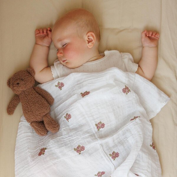 BabyOno musliinist mähkimislinad 3tk, Roos - BabyOno
