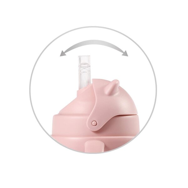 BabyOno kõrre ja raskusega joogipudel 270ml, Pink - BabyOno