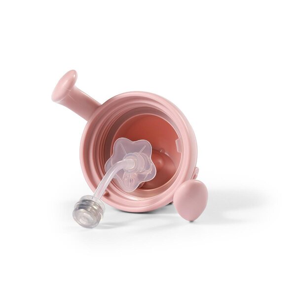BabyOno kõrre ja raskusega joogipudel 270ml, Pink - BabyOno