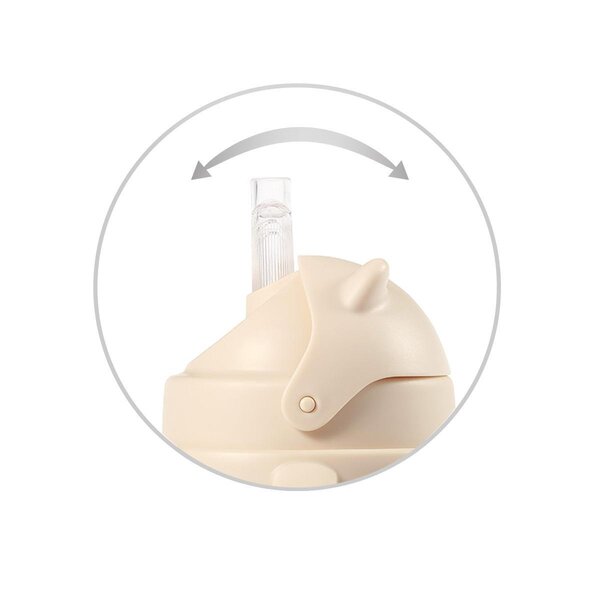 BabyOno kõrre ja raskusega joogipudel 270ml, Beige - BabyOno