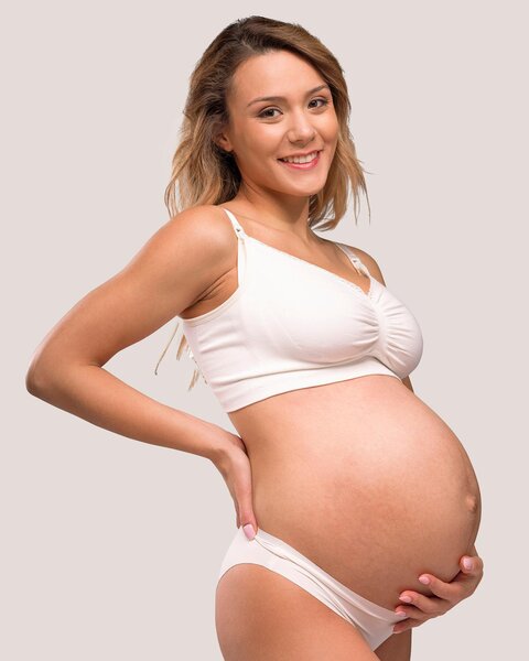 Carriwell Seamless Organic Nursing Bra, S black - Carriwell