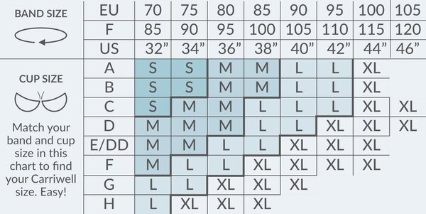 Carriwell Seamless Padded Nursing Bra S white - Carriwell